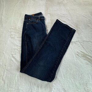 Aura for the Women the Wrangler Jeans 10 Tall Bootcut Dark Wash Denim 32x32.5